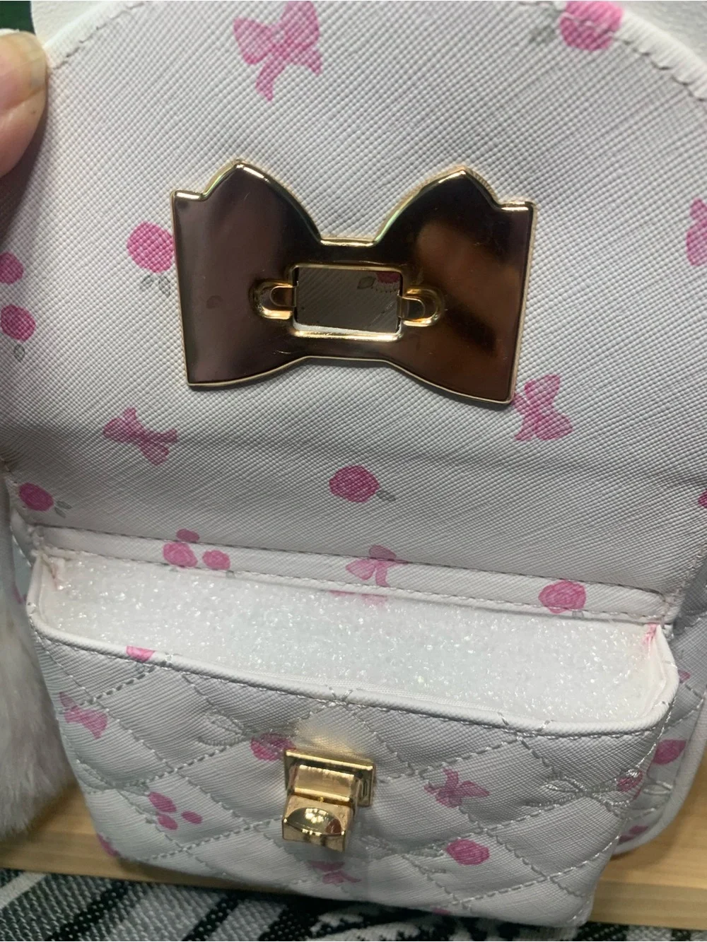 Under One Sky Girls Quilted Mini Convertible Floral Backpack Purse with Bow NWT
